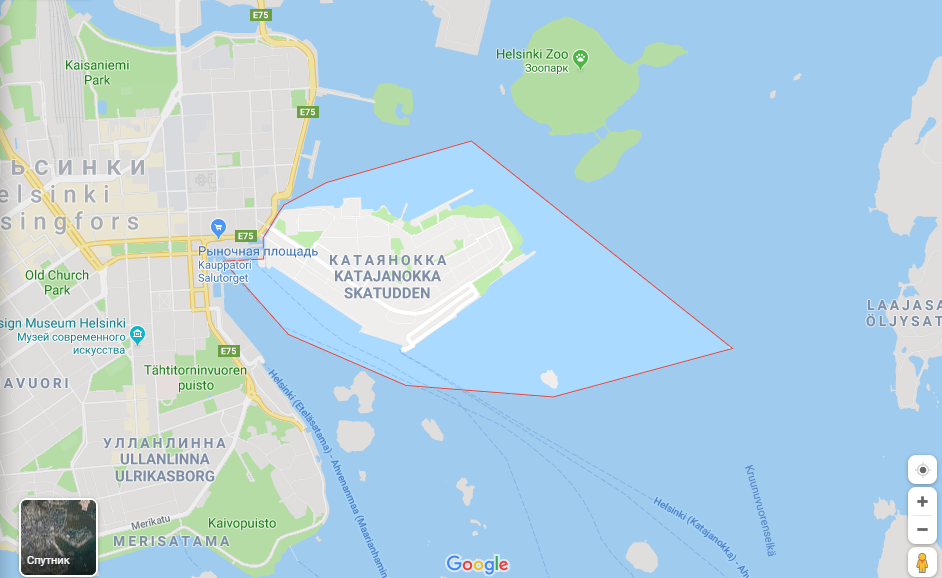 Карта района Катаянокка